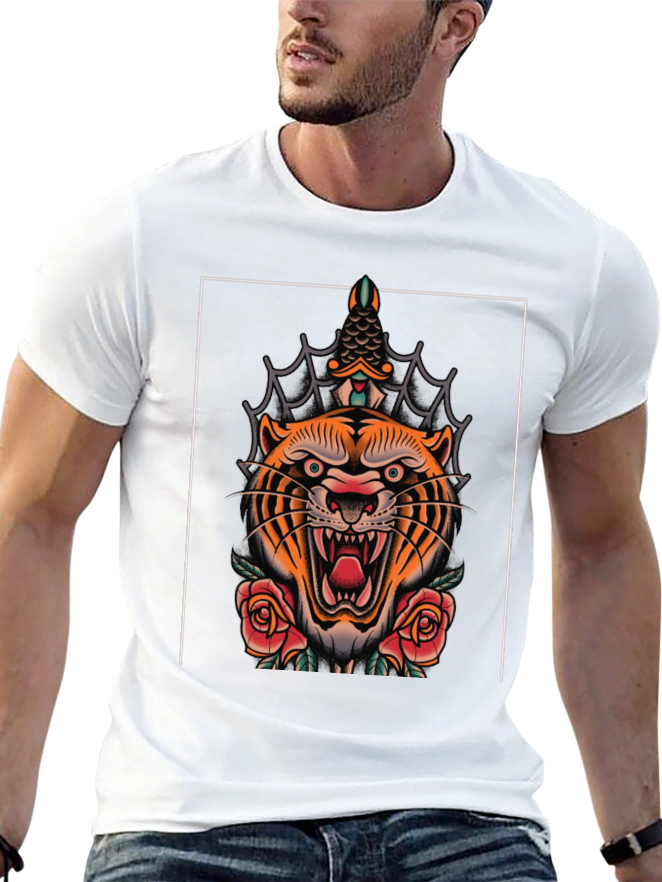 Tiger & Dagger Graphic Tee - Bold Style