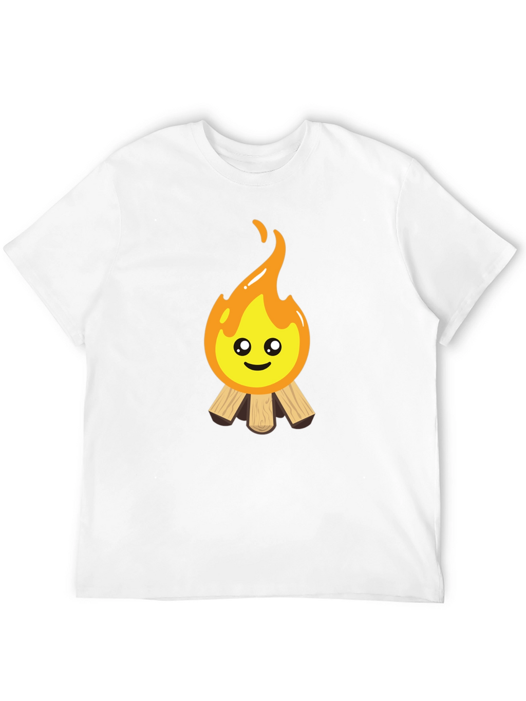 Cute Campfire Graphic Tee - Black Cotton Blend