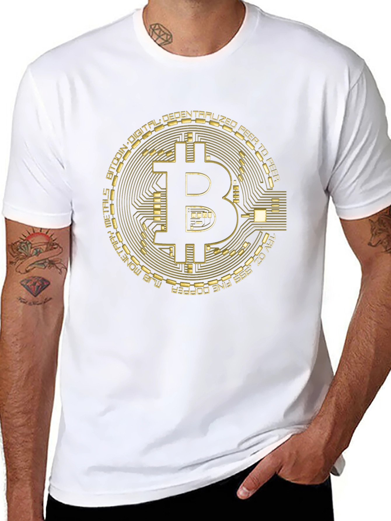 Bitcoin Circuit Board Graphic T-Shirt