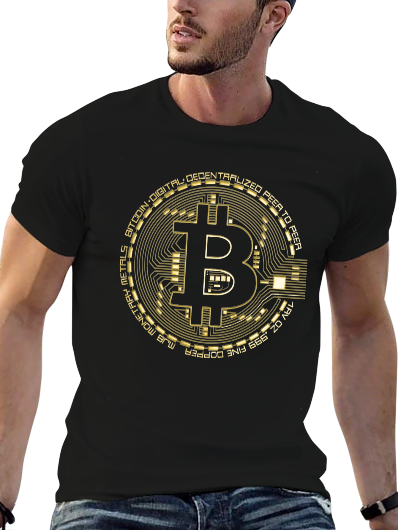 Bitcoin Circuit Board Graphic T-Shirt
