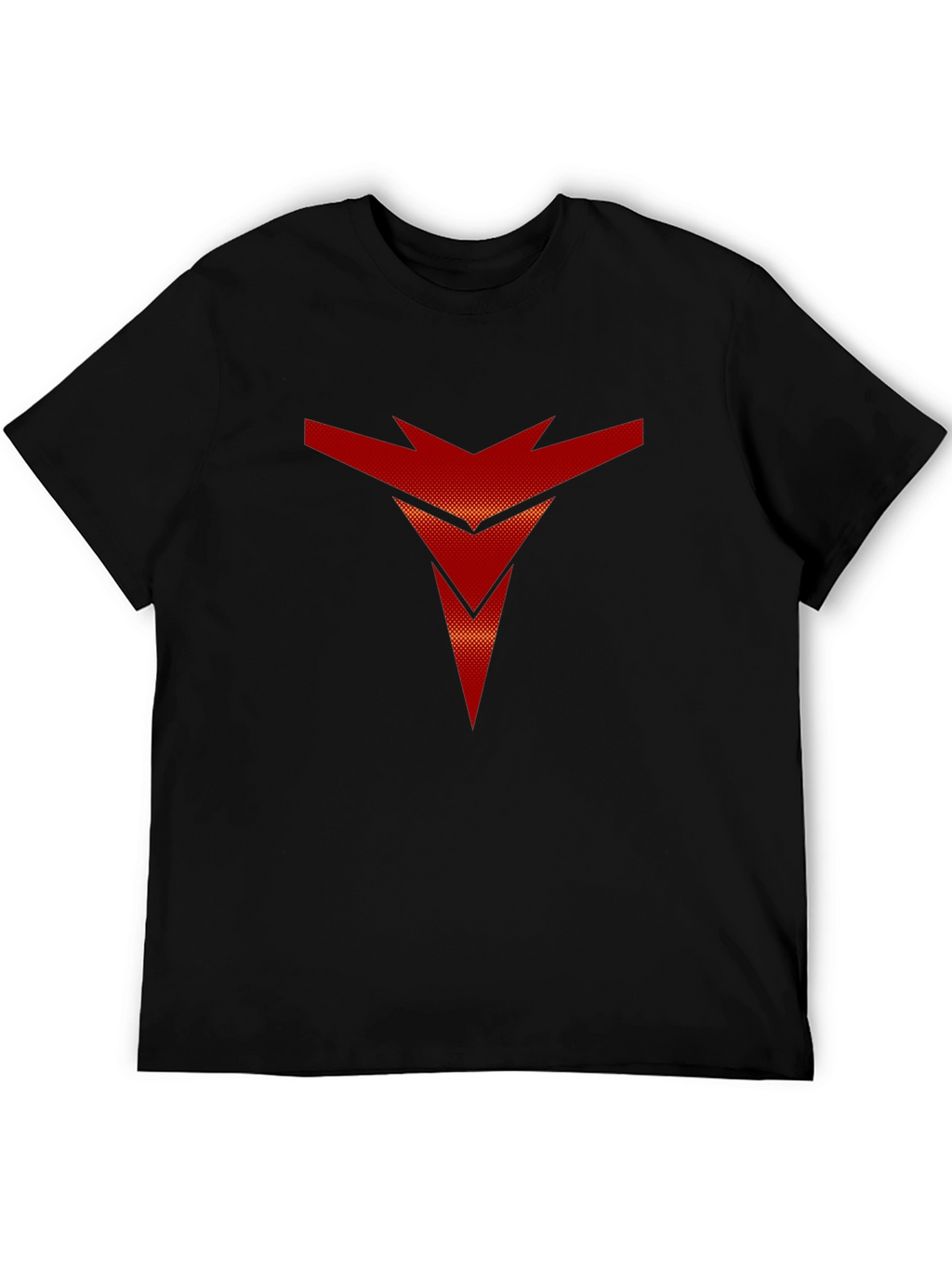 Bold Red Arrow Graphic Print Black T-Shirt
