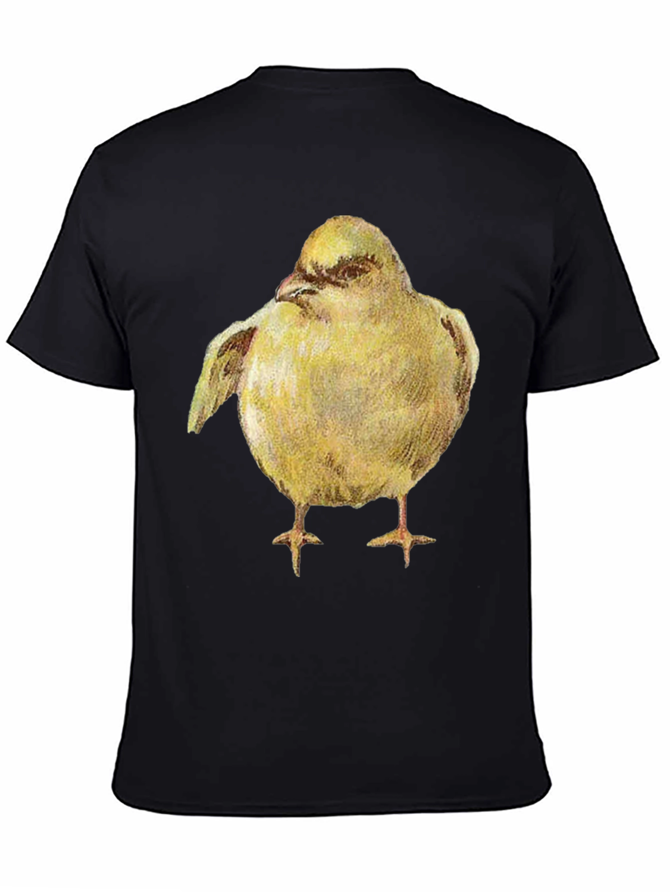Yellow Bird Graphic Tee - Unisex Black T-Shirt