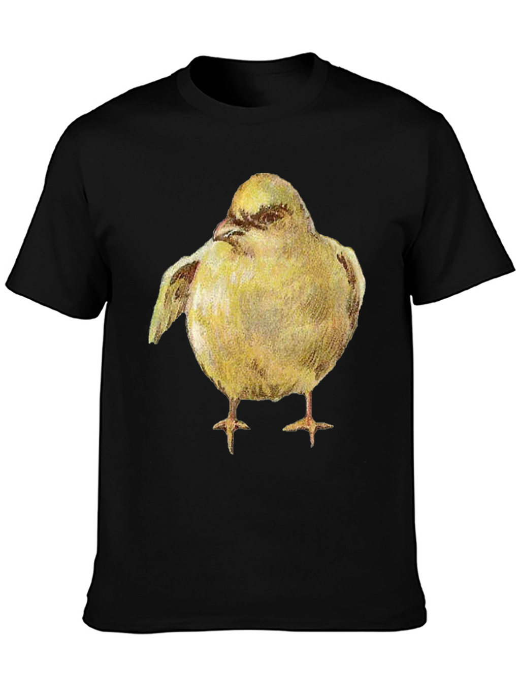 Yellow Bird Graphic Tee - Unisex Black T-Shirt