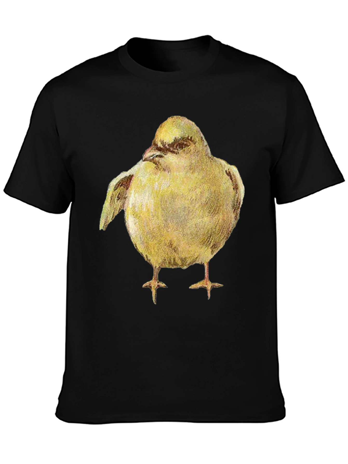 Yellow Bird Graphic Tee - Unisex Black T-Shirt