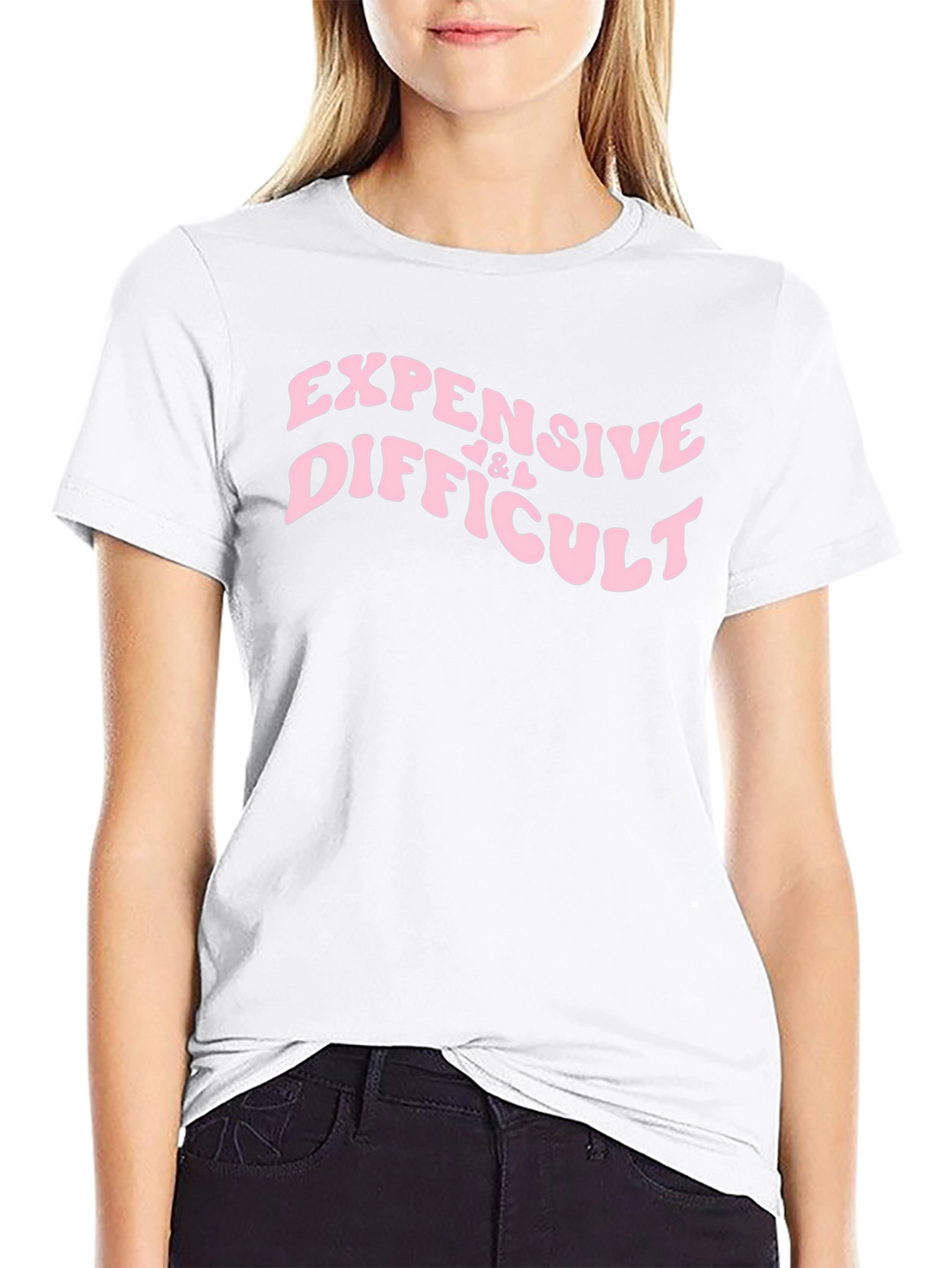 Expensive & Difficult Slogan Tee - Black