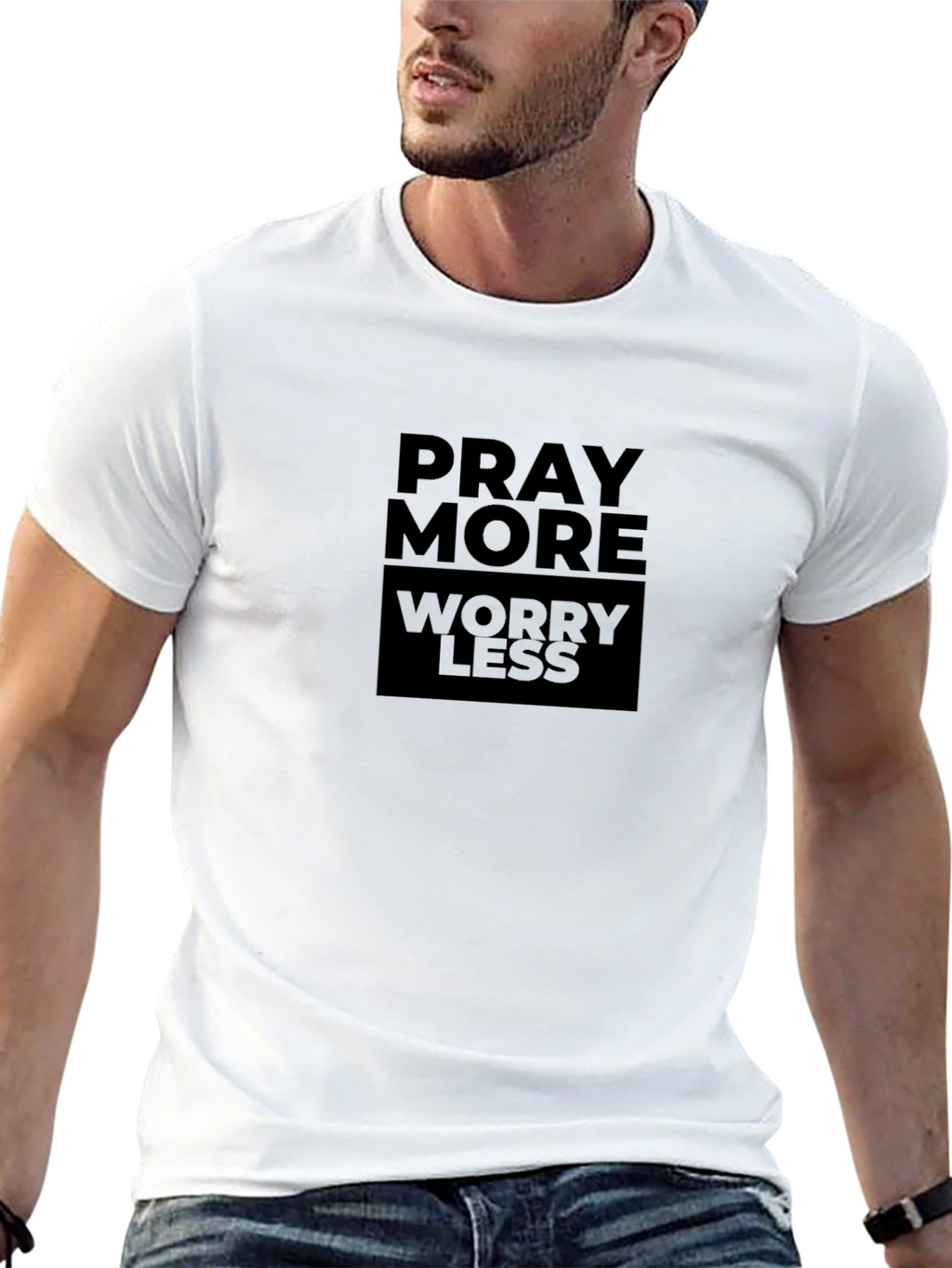 Pray More Worry Less Graphic T-Shirt