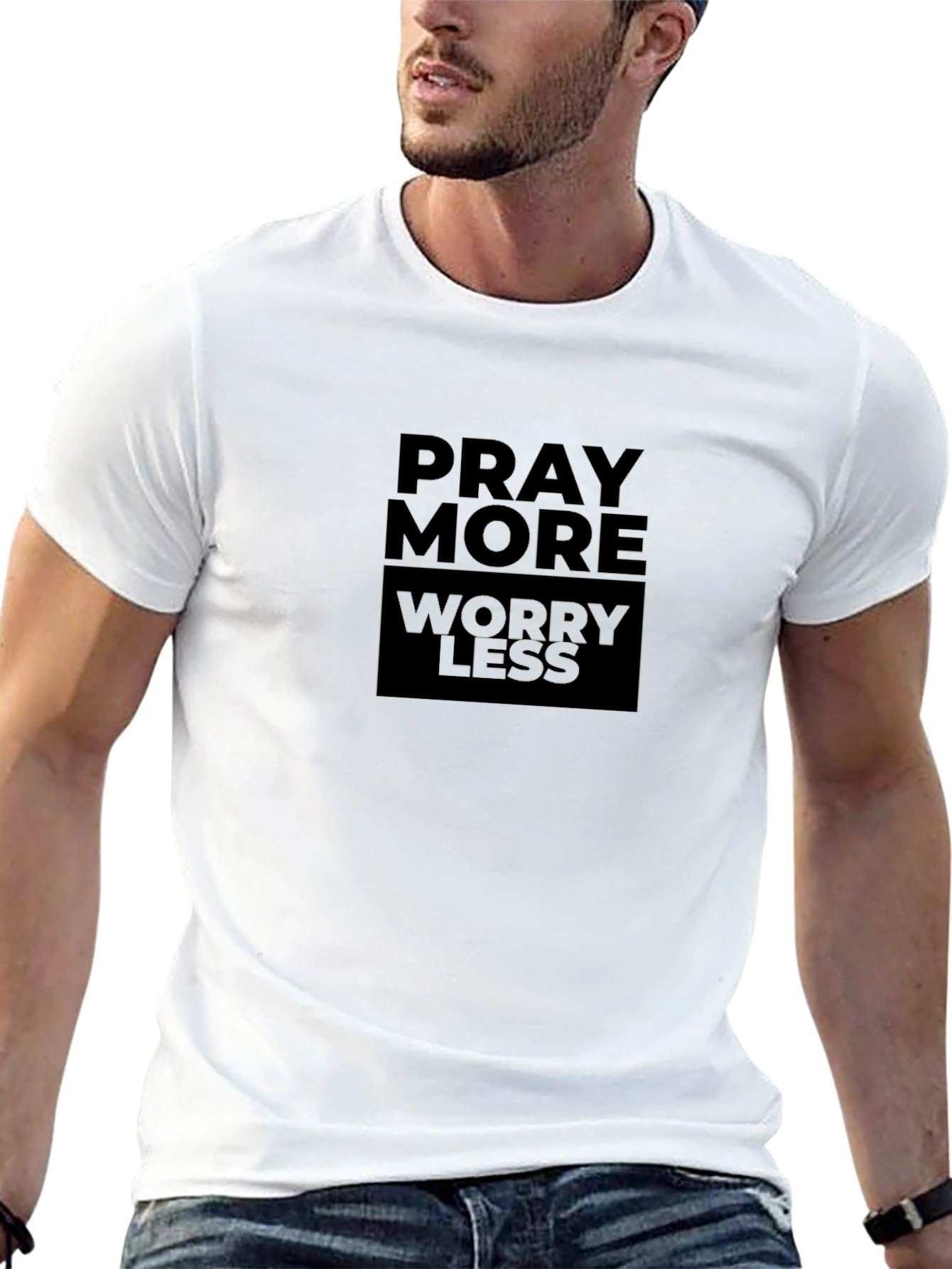 Pray More Worry Less Graphic T-Shirt