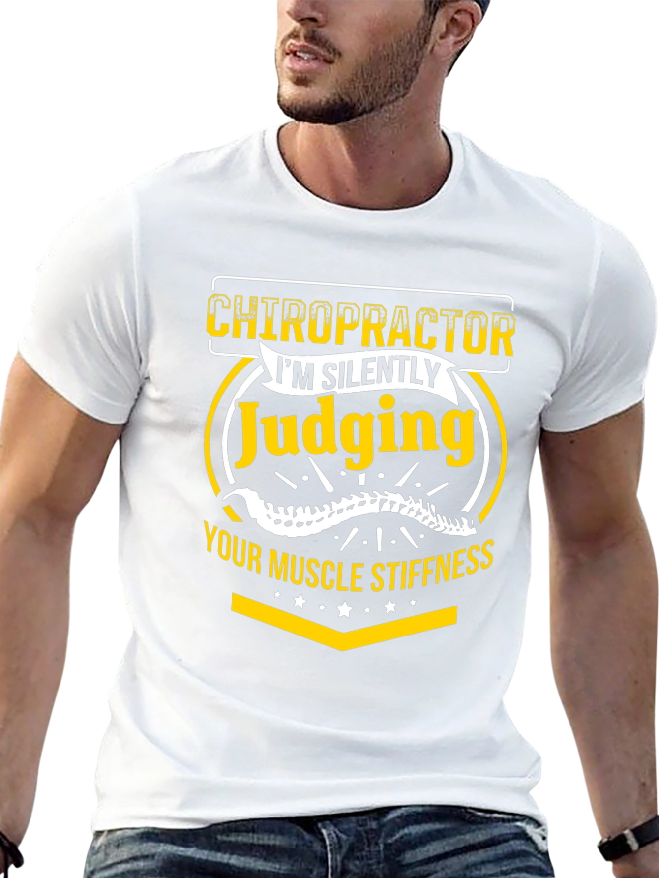 Chiropractor Judging Muscle Stiffness Graphic Tee