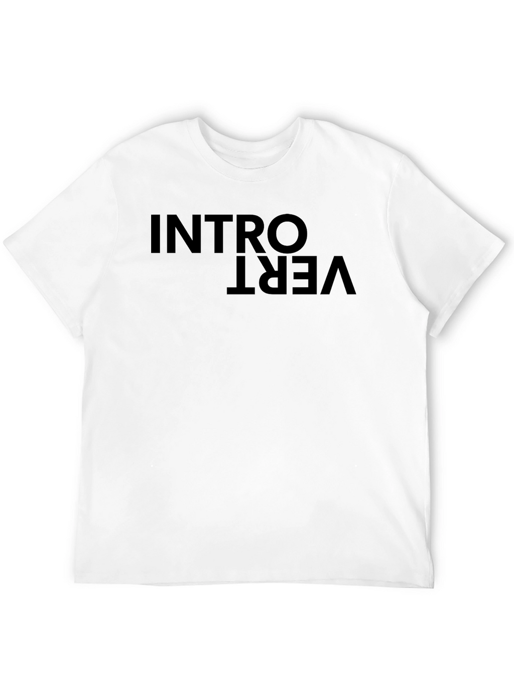 Introvert Graphic Tee - Black Casual T-Shirt