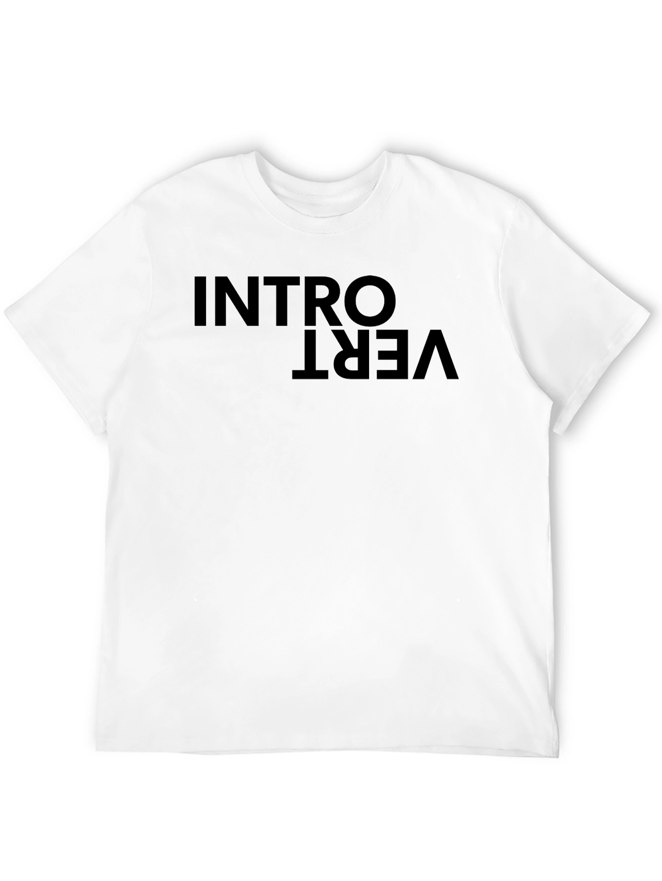 Introvert Graphic Tee - Black Casual T-Shirt