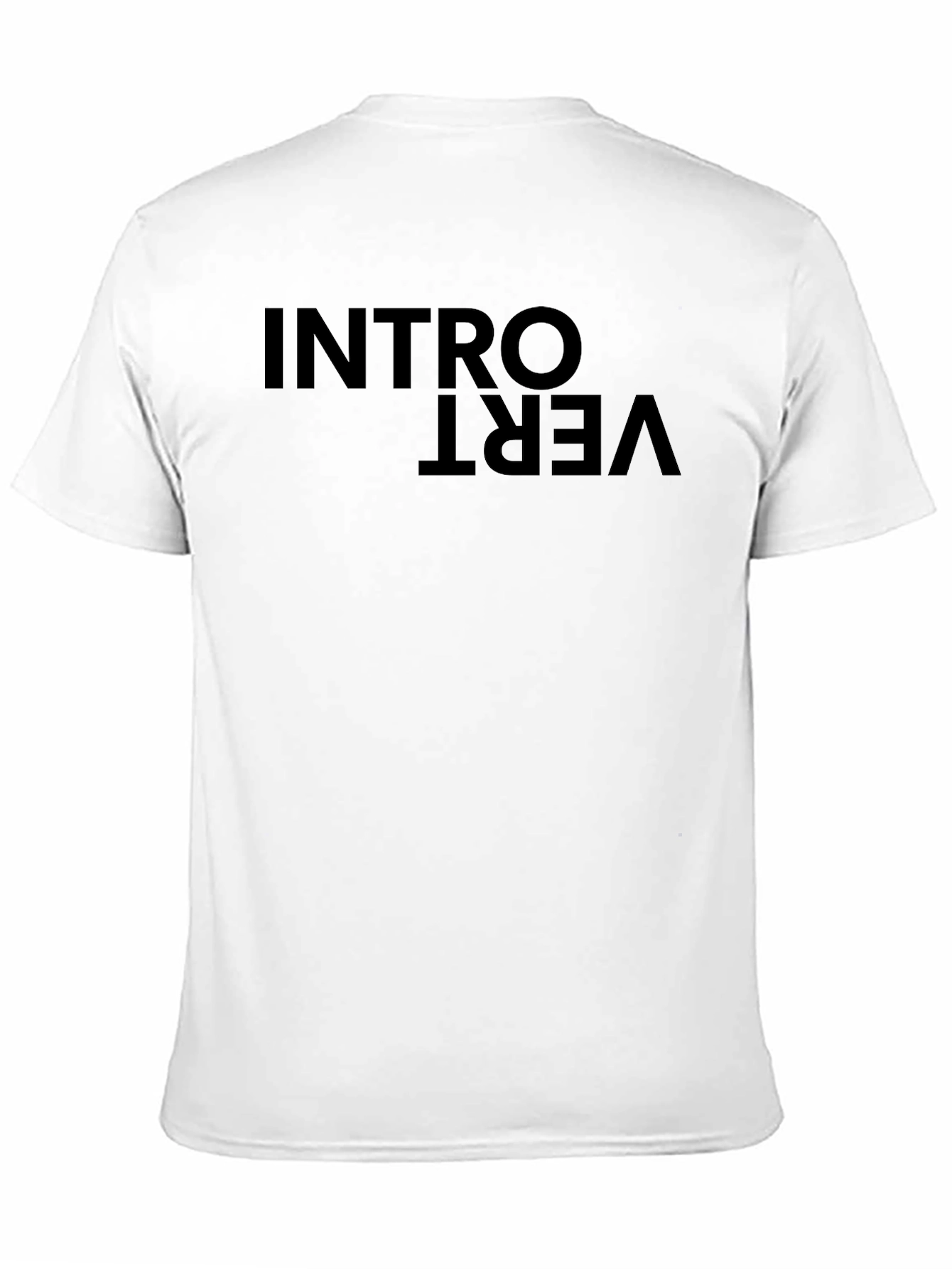 Introvert Graphic Tee - Black Casual T-Shirt