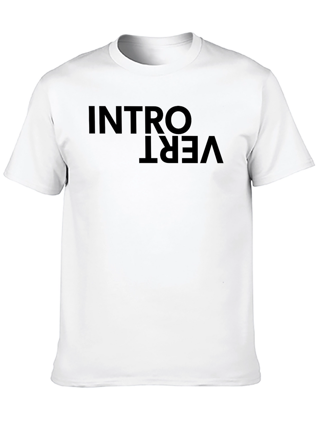 Introvert Graphic Tee - Black Casual T-Shirt