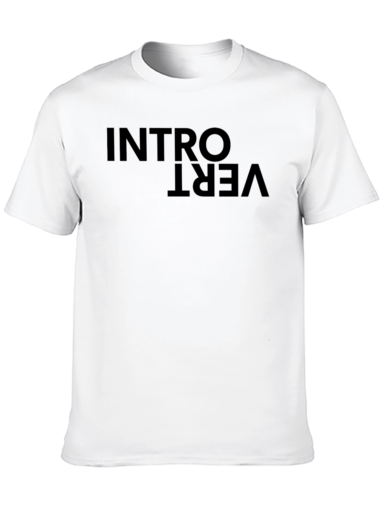 Introvert Graphic Tee - Black Casual T-Shirt