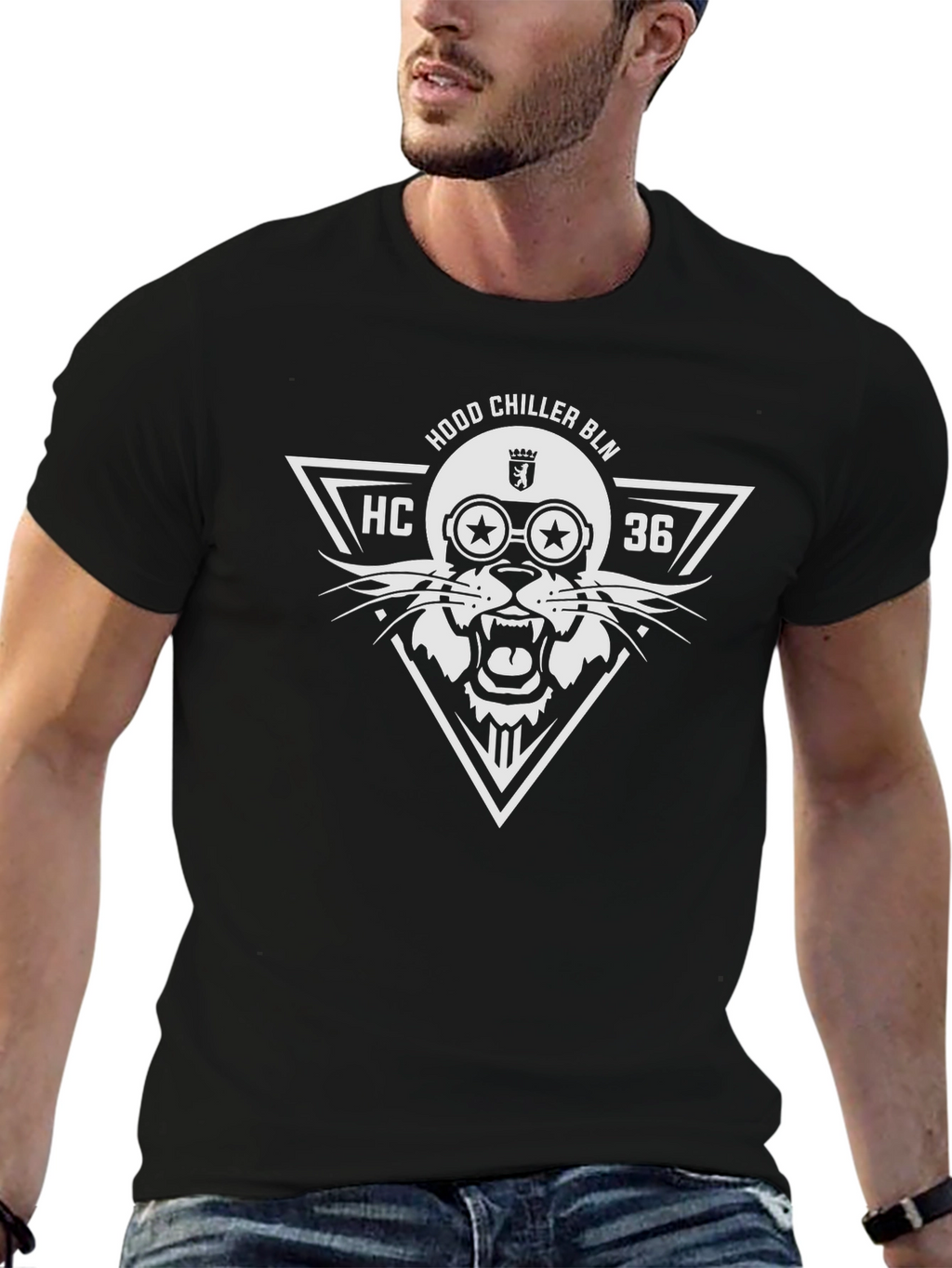 Hood Chiller BLN Graphic Tee - Black Cotton