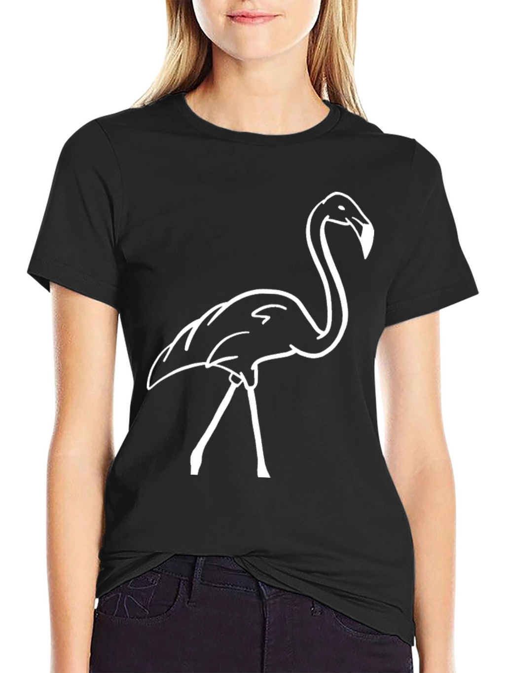 Black Flamingo Graphic Tee - Modern Casual Style