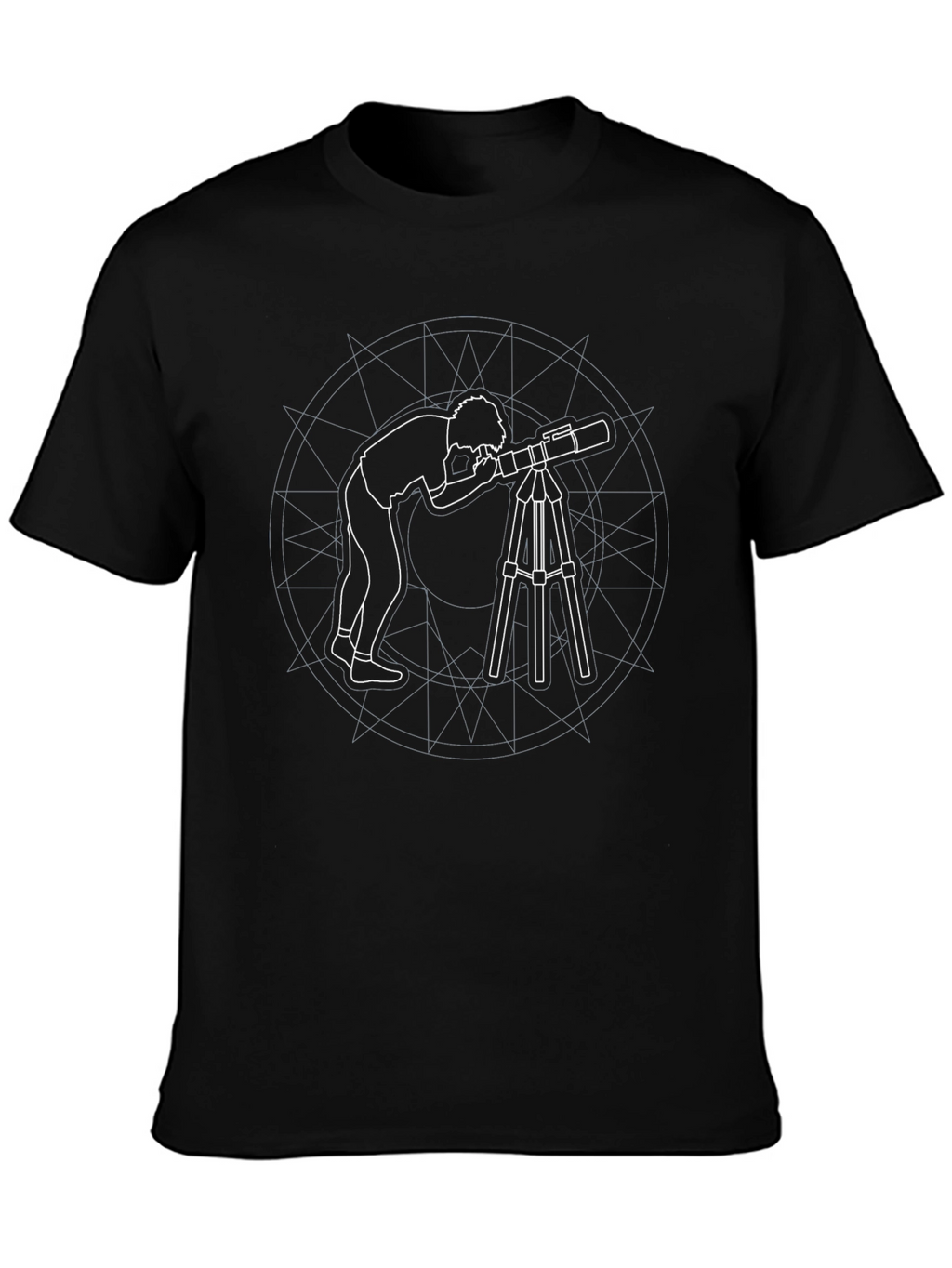 Astronomer Graphic Tee - Black Cotton T-Shirt