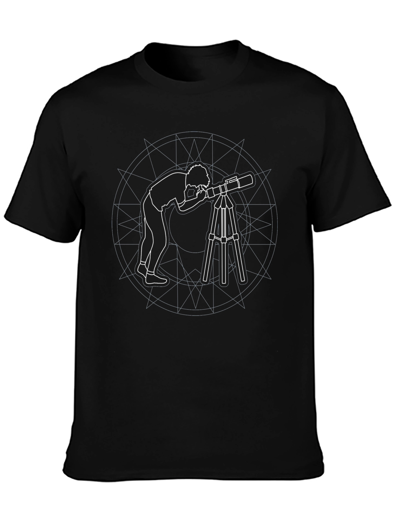 Astronomer Graphic Tee - Black Cotton T-Shirt