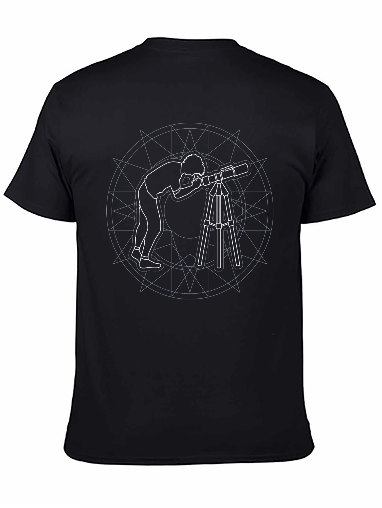 Astronomer Graphic Tee - Black Cotton T-Shirt