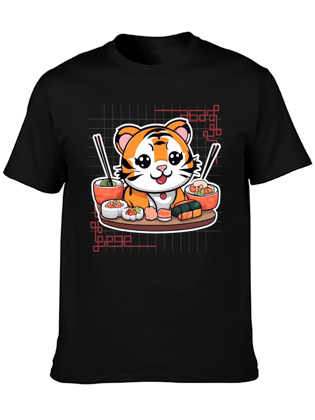 Sushi Tiger Graphic T-Shirt