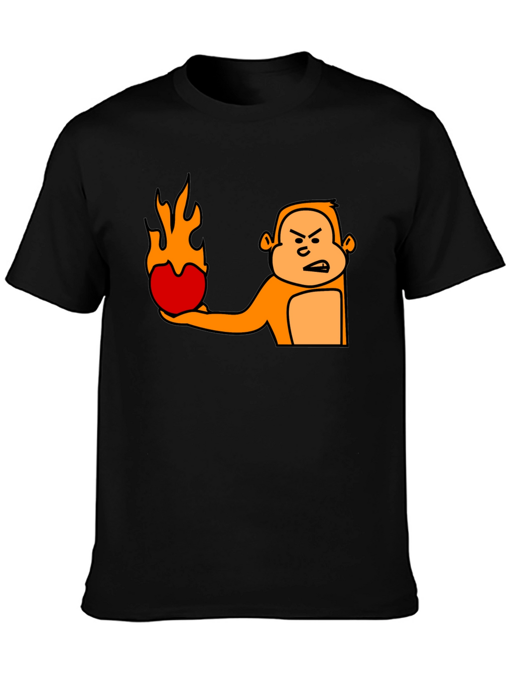 Angry Monkey Fireball Graphic T-Shirt