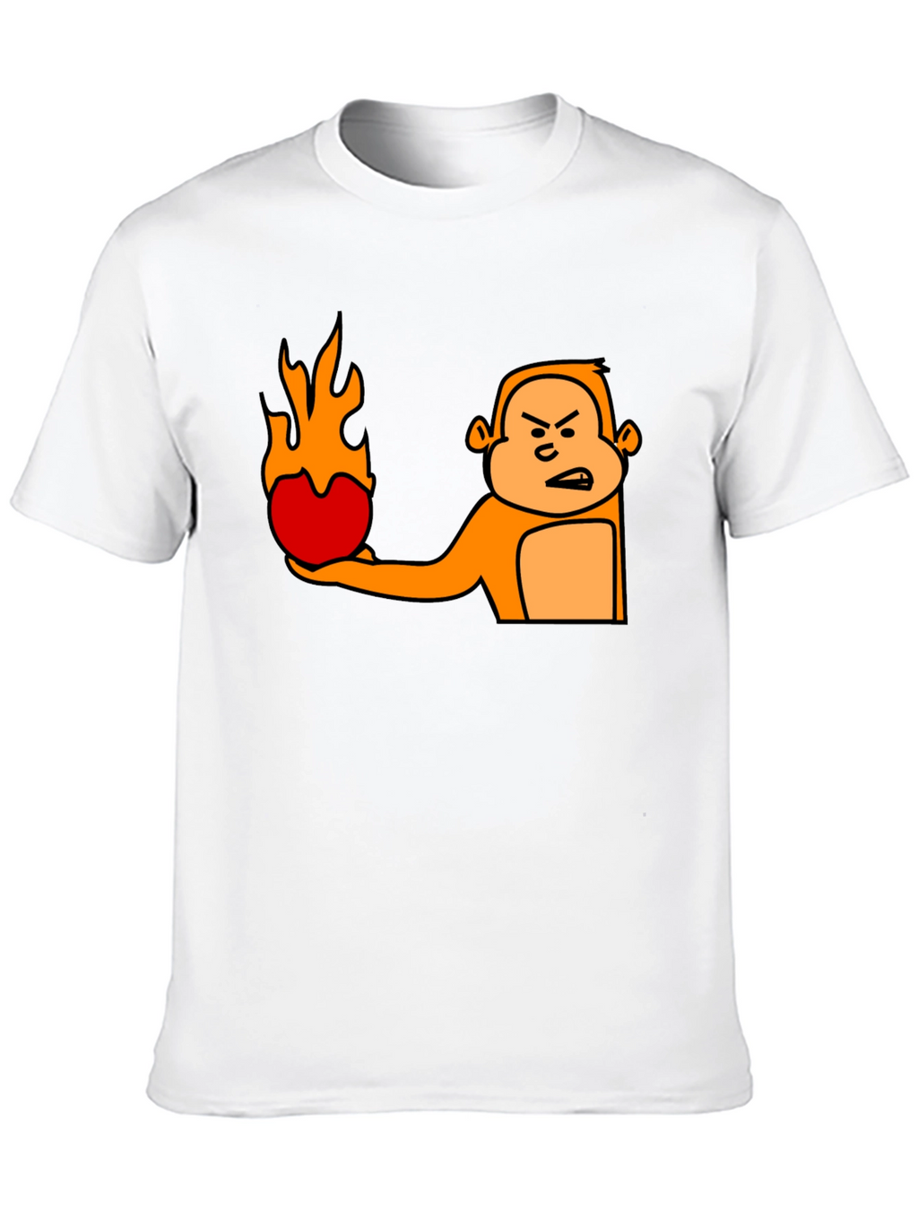Angry Monkey Fireball Graphic T-Shirt