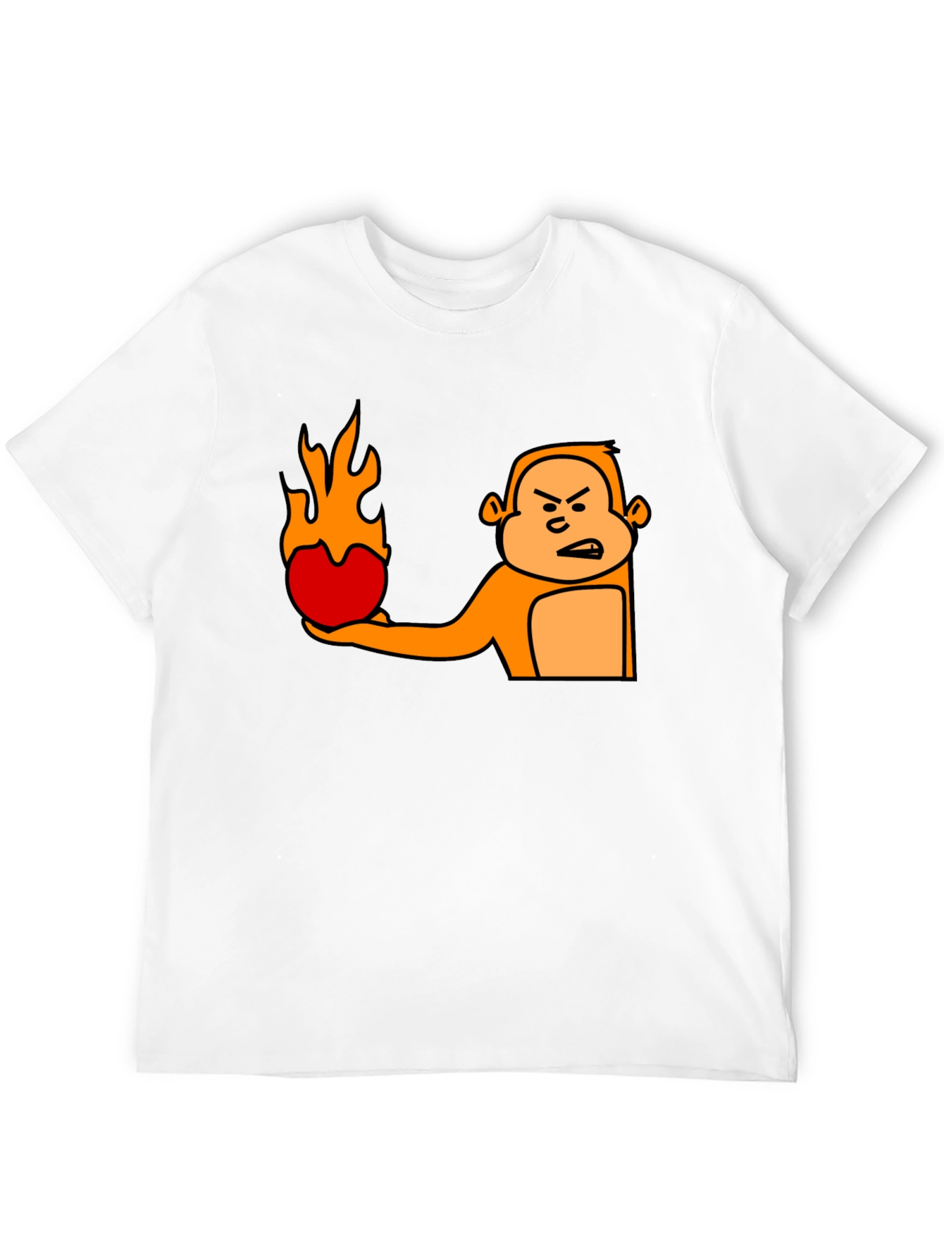 Angry Monkey Fireball Graphic T-Shirt