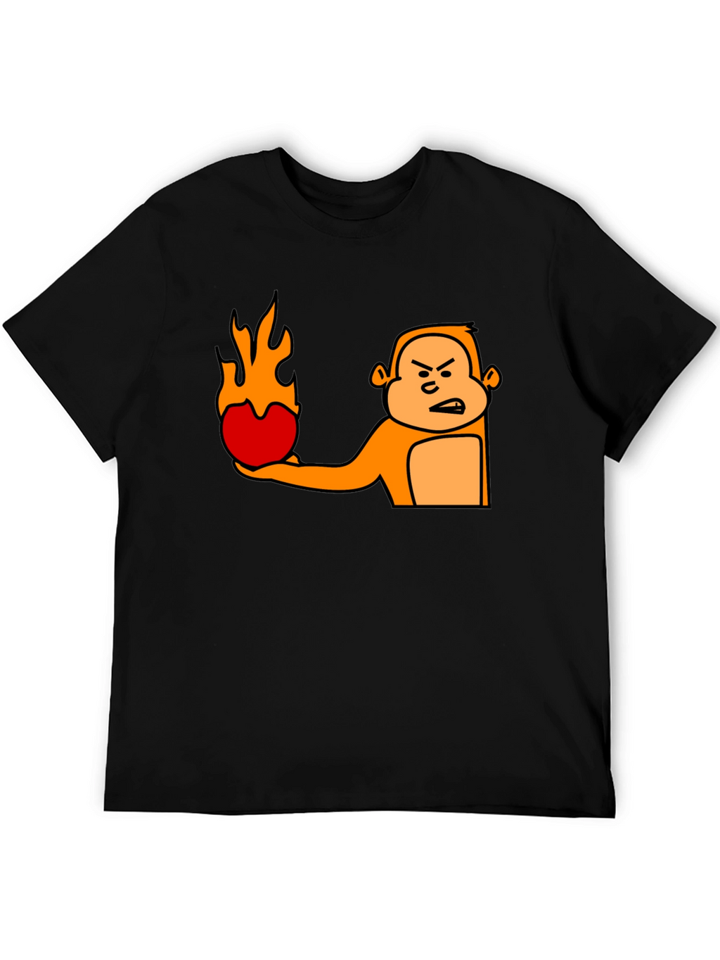 Angry Monkey Fireball Graphic T-Shirt