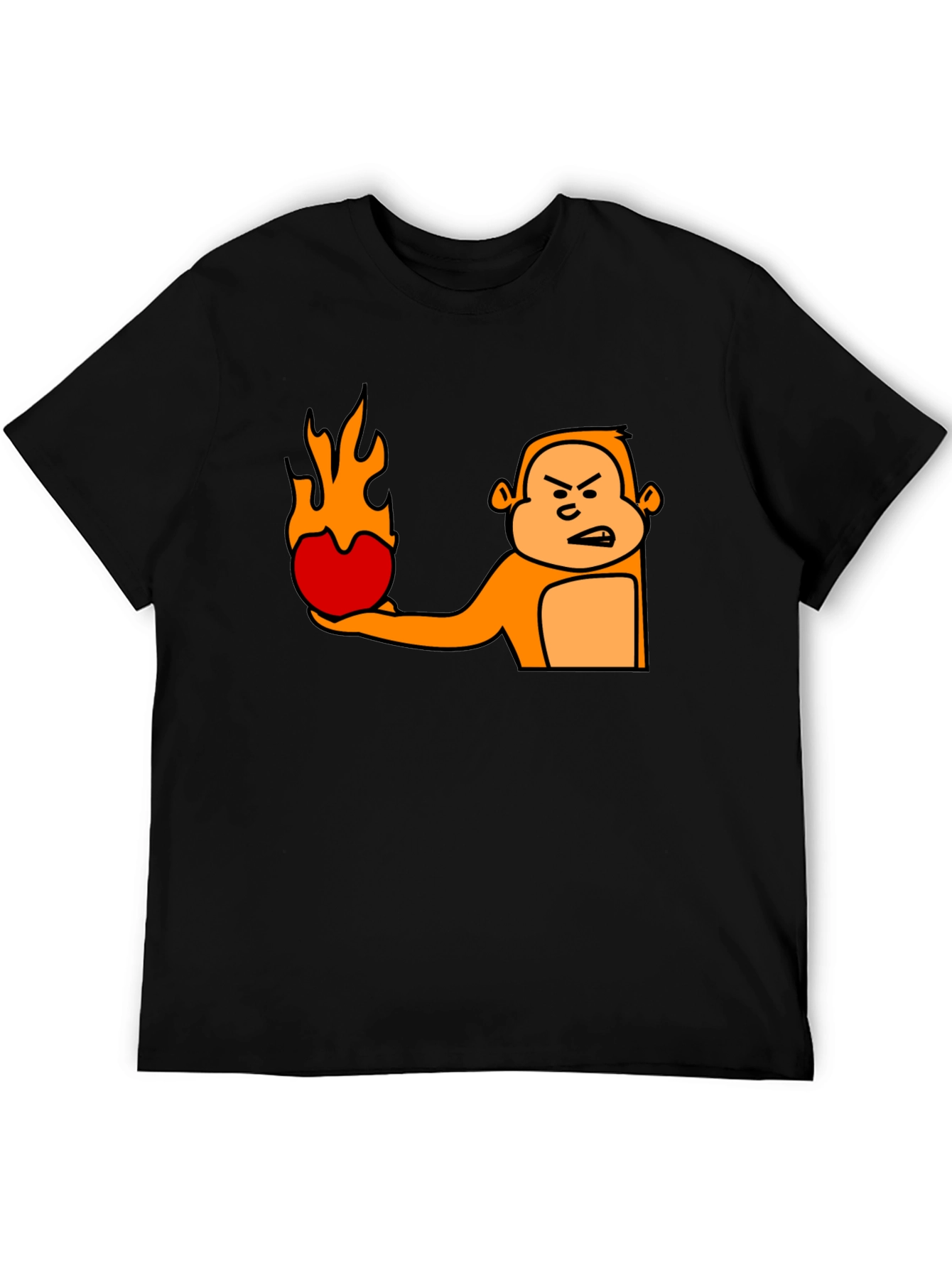 Angry Monkey Fireball Graphic T-Shirt