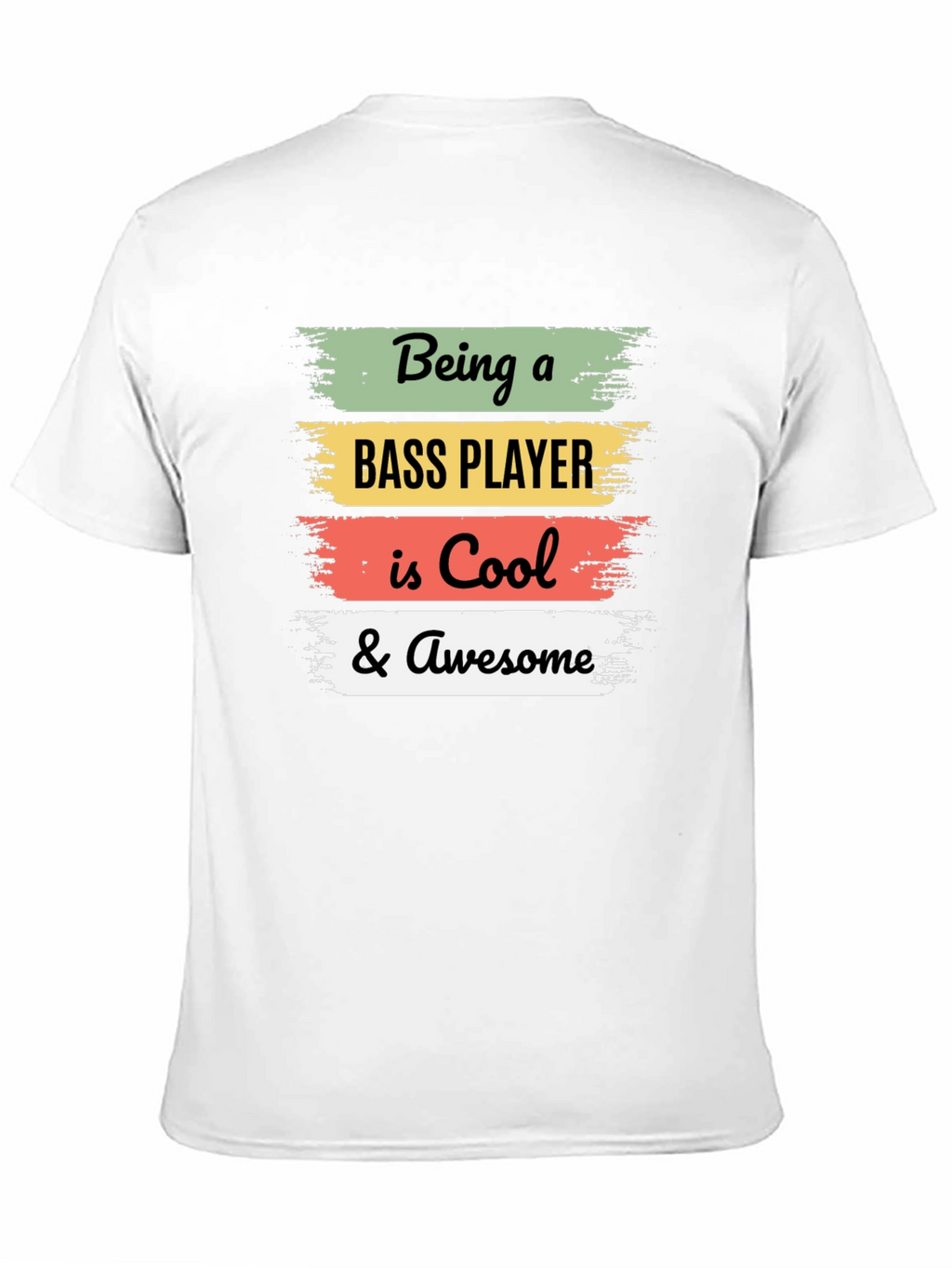 Cool Bass Player Black Graphic Tee
