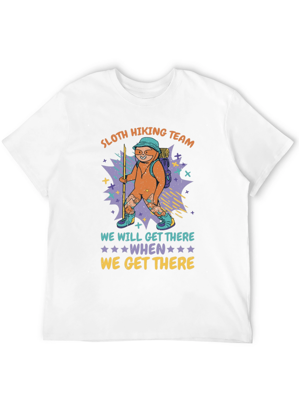 Sloth Hiking Team Graphic Tee