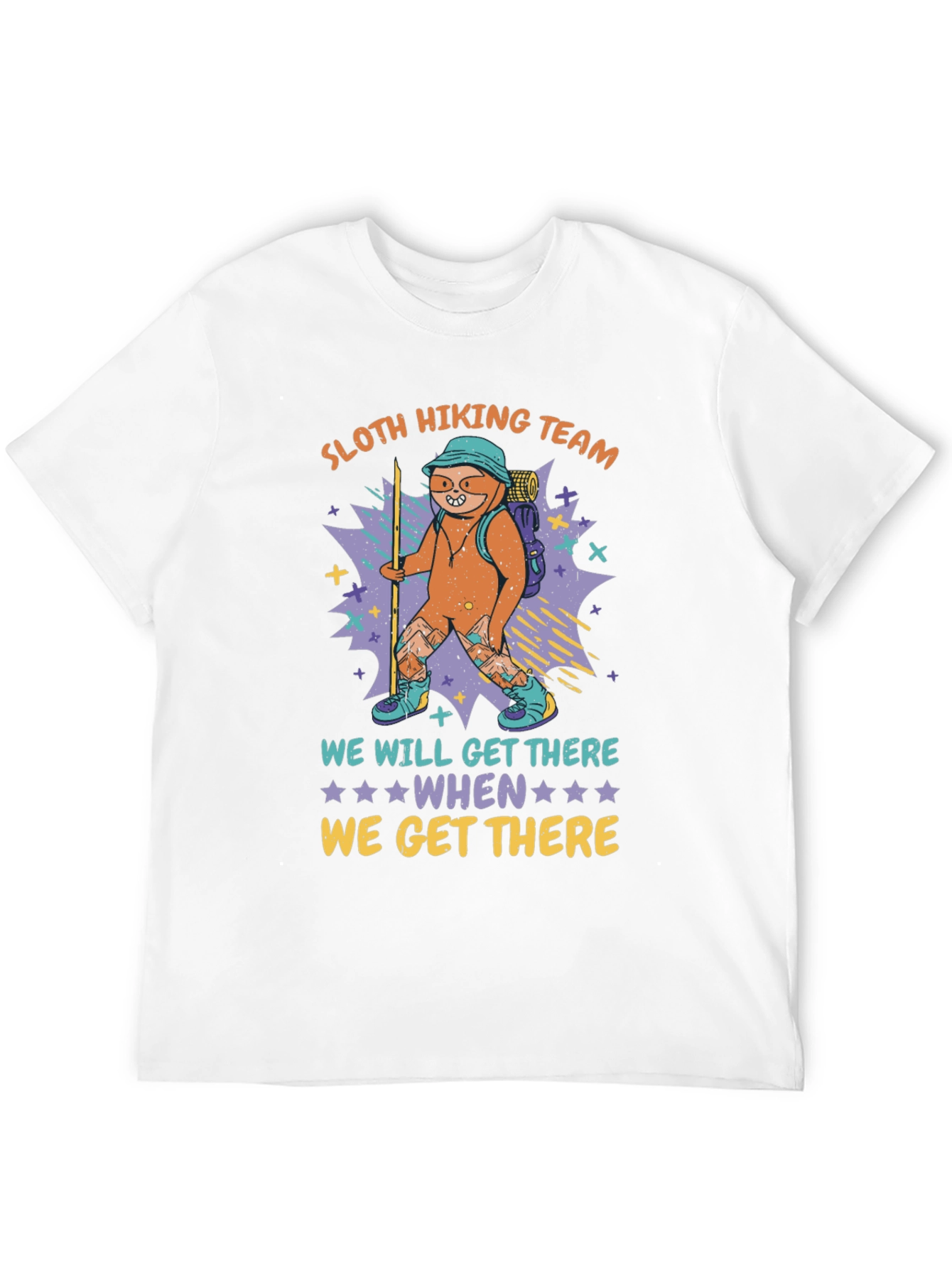 Sloth Hiking Team Graphic Tee