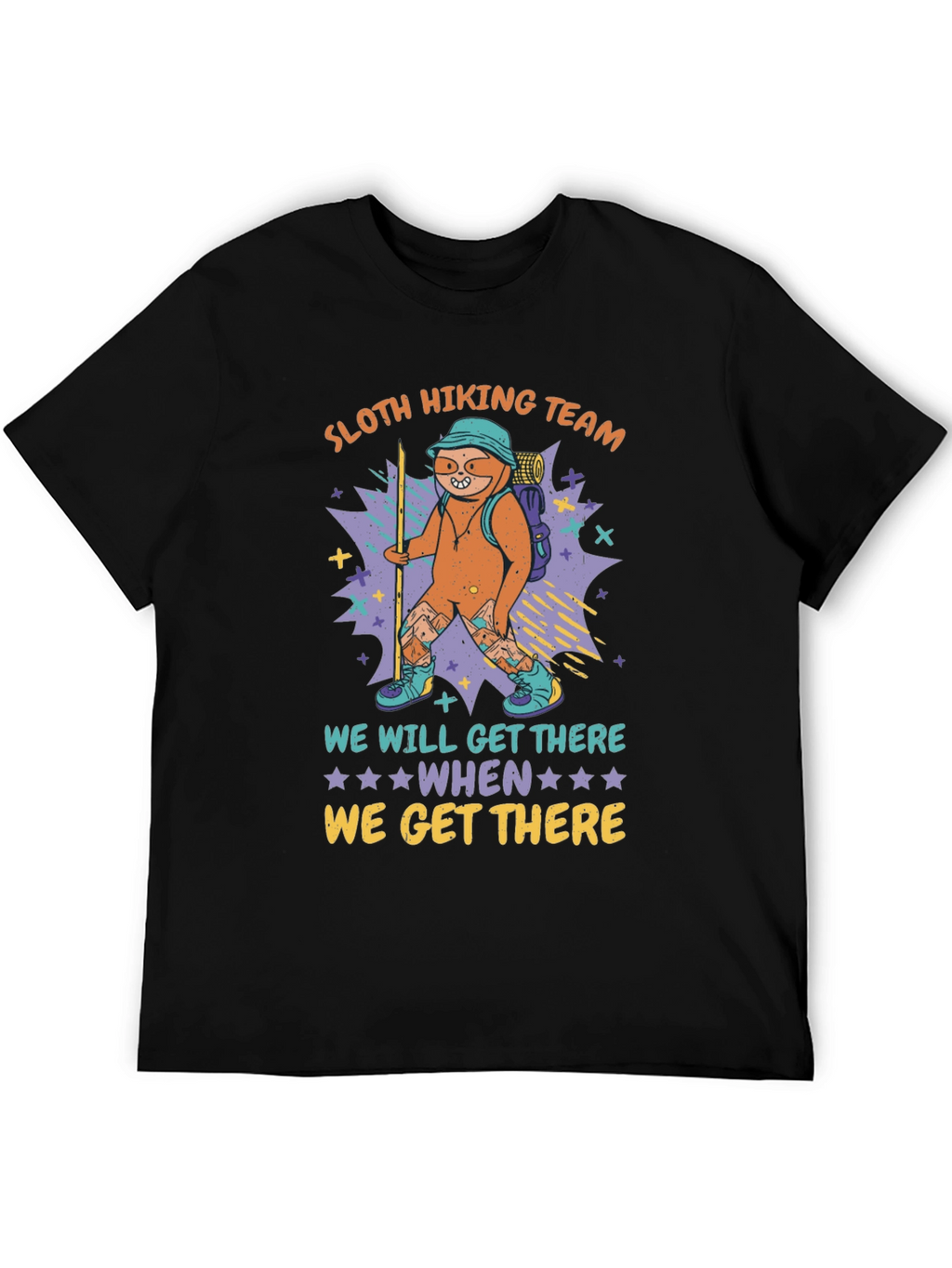 Sloth Hiking Team Graphic Tee