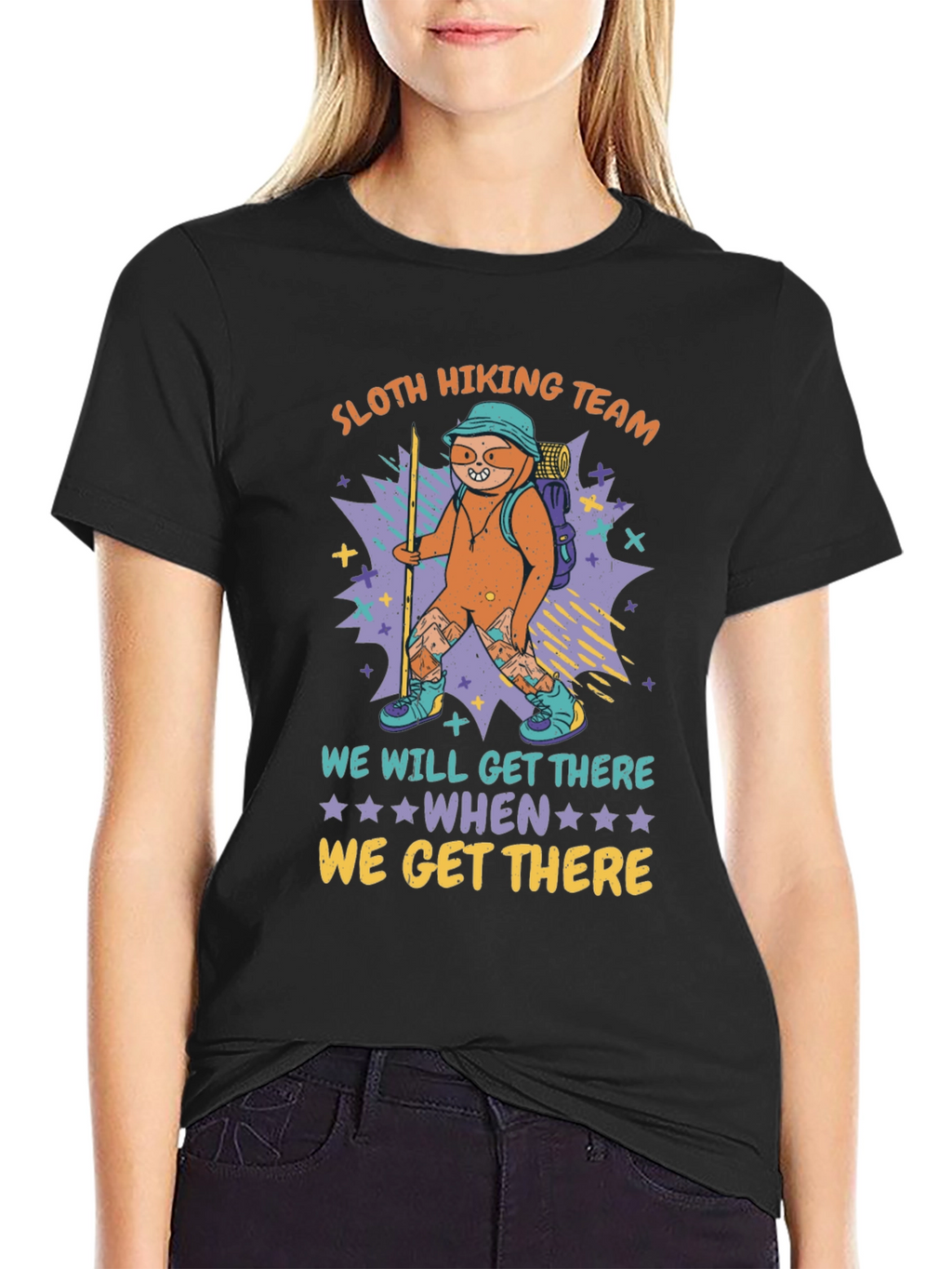 Sloth Hiking Team Graphic Tee