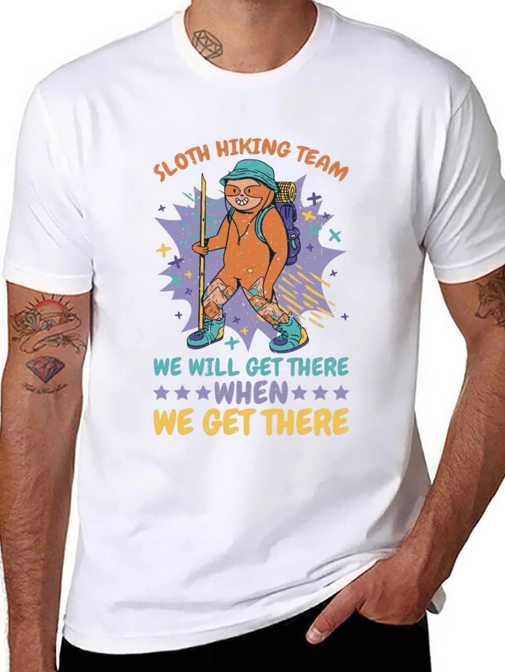 Sloth Hiking Team Graphic Tee