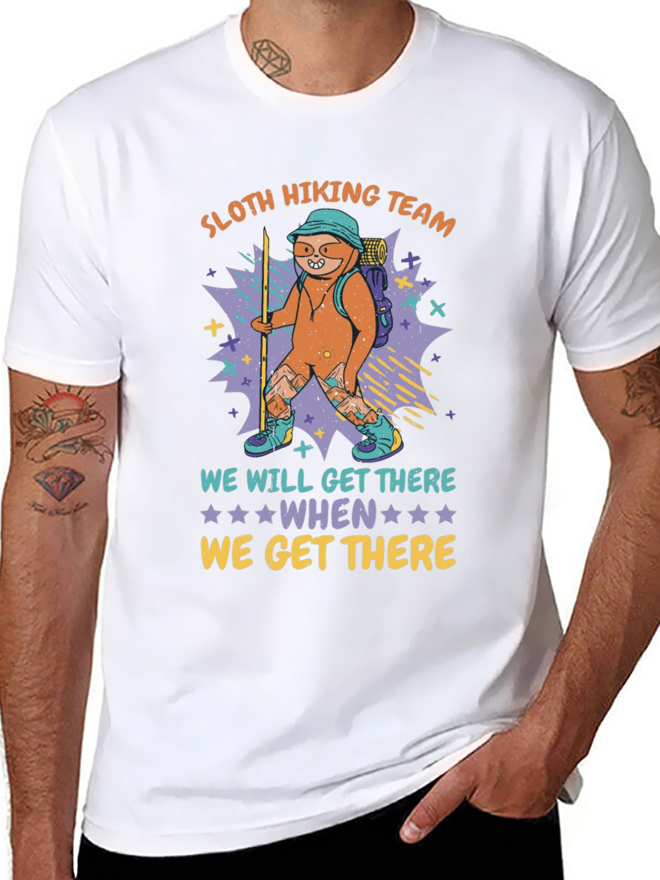 Sloth Hiking Team Graphic Tee