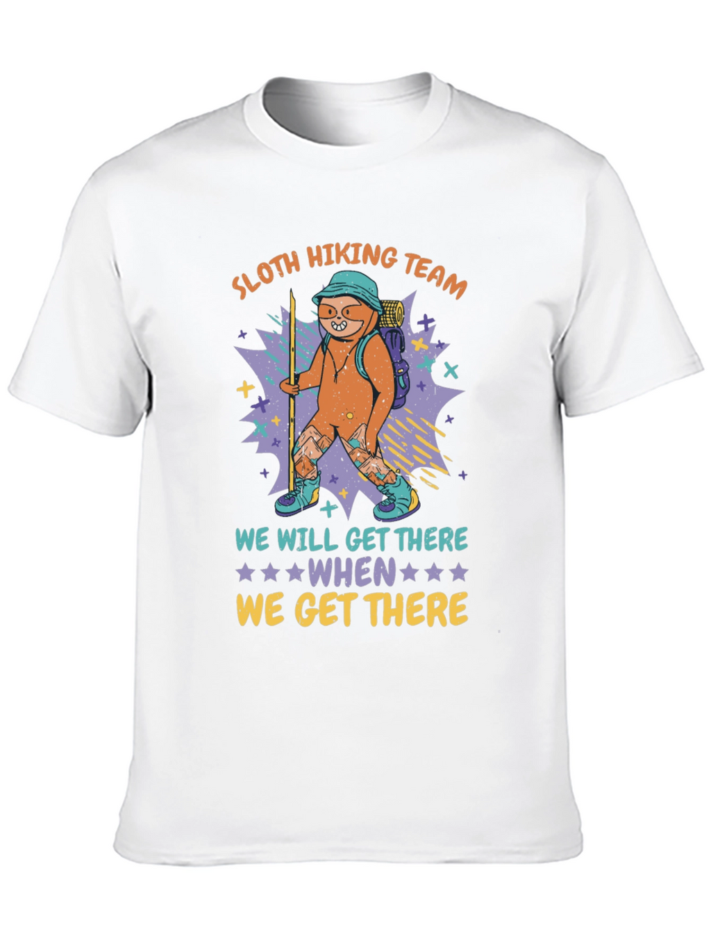 Sloth Hiking Team Graphic Tee