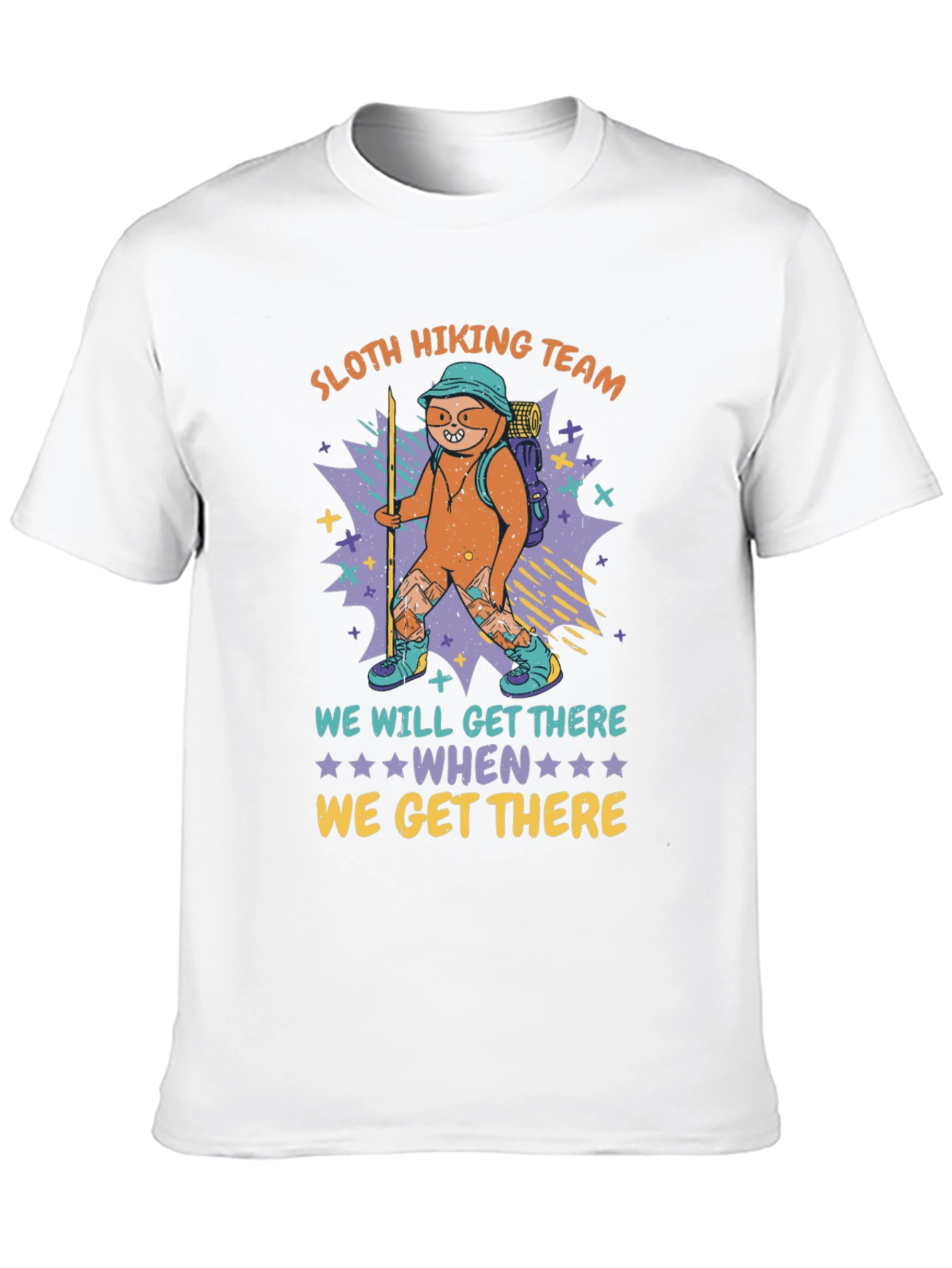 Sloth Hiking Team Graphic Tee