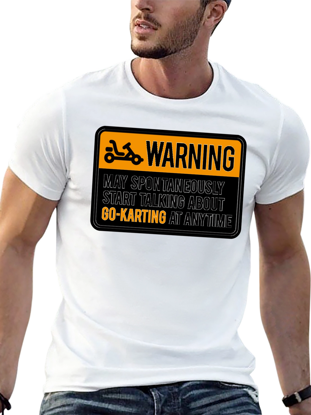 Warning Go-Karting T-Shirt