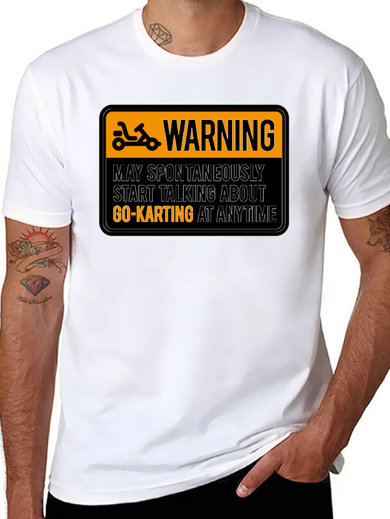 Warning Go-Karting T-Shirt