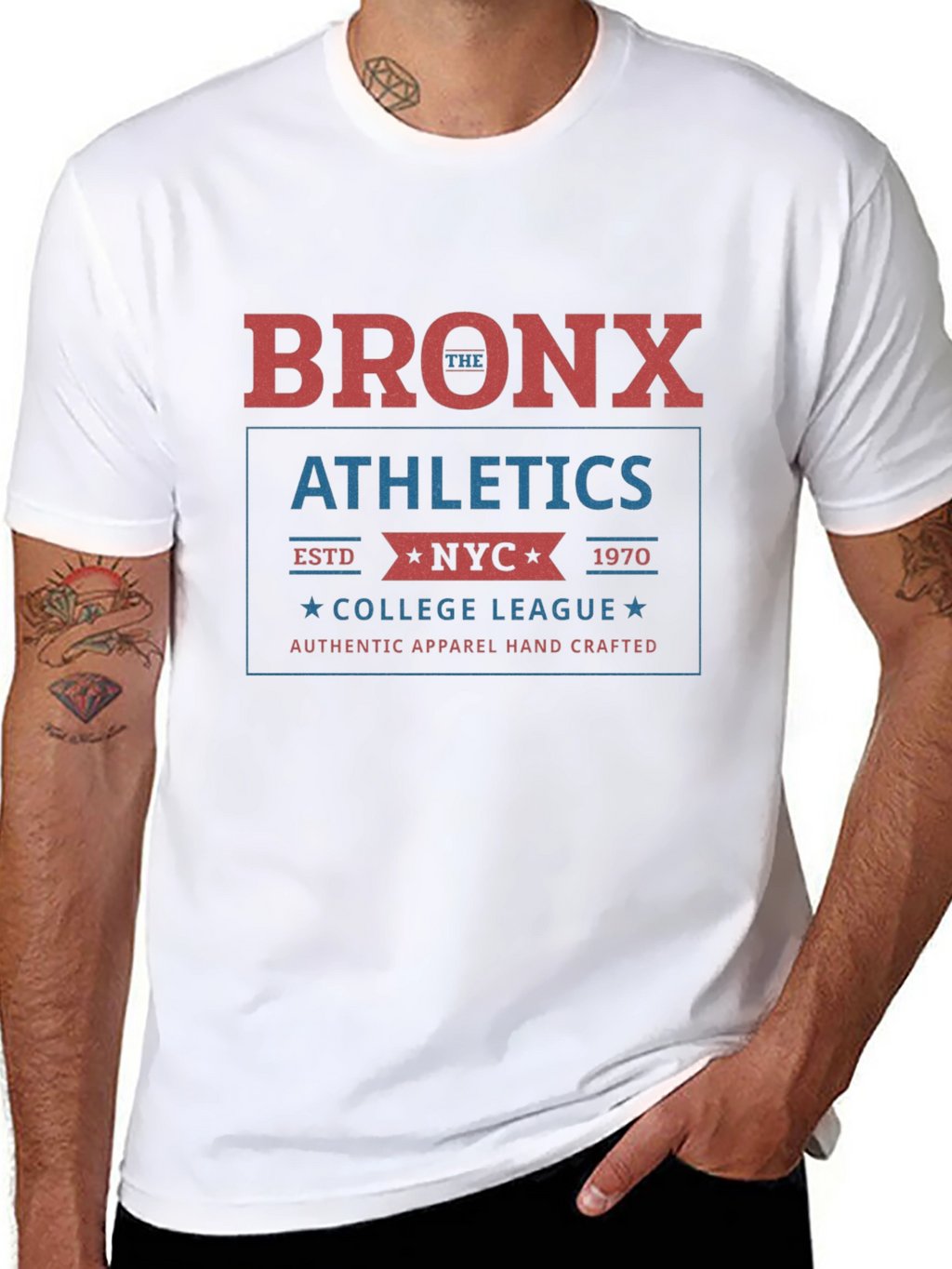 Bronx Athletics Graphic T-Shirt - Retro College League Style