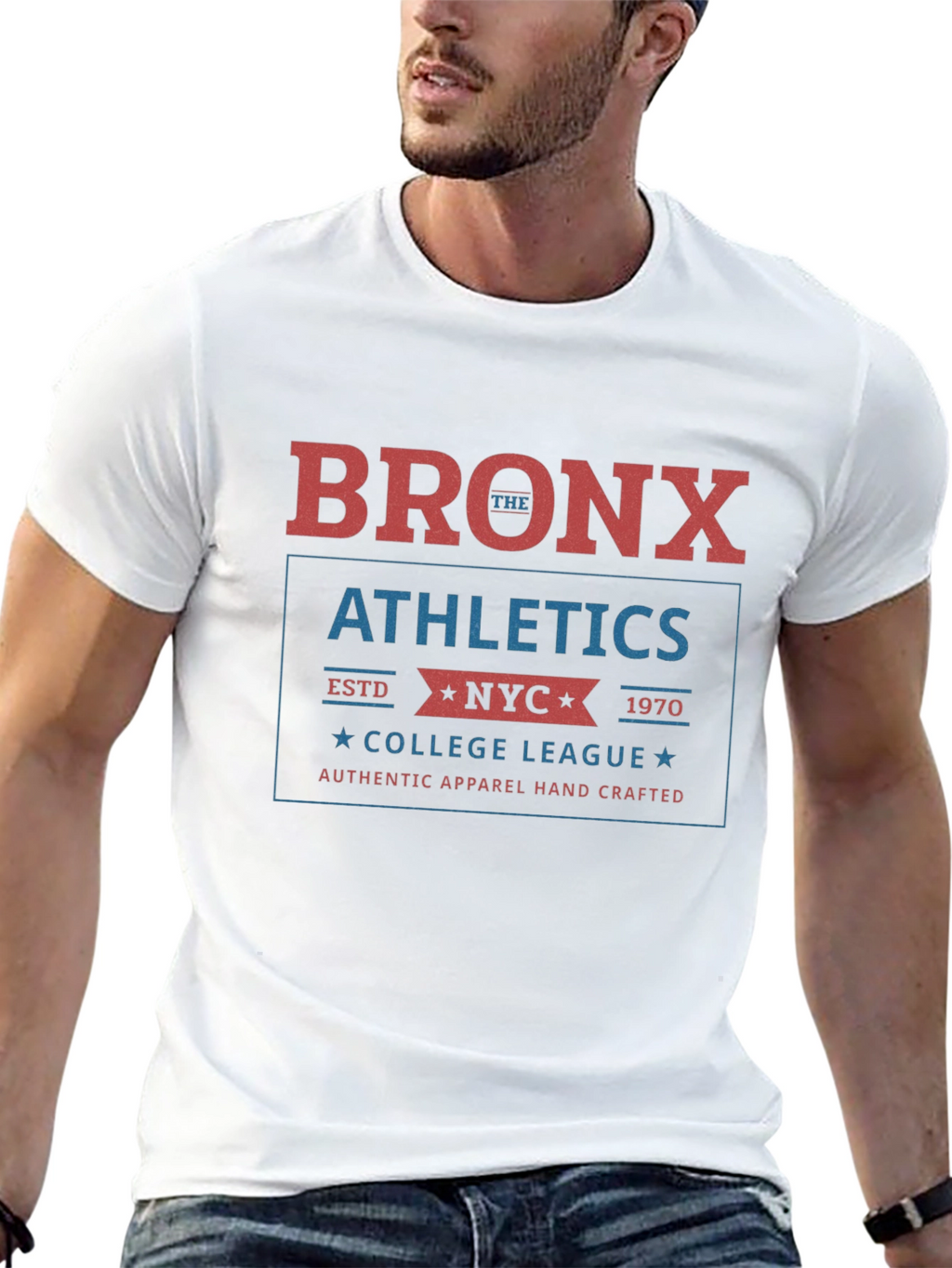 Bronx Athletics Graphic T-Shirt - Retro College League Style