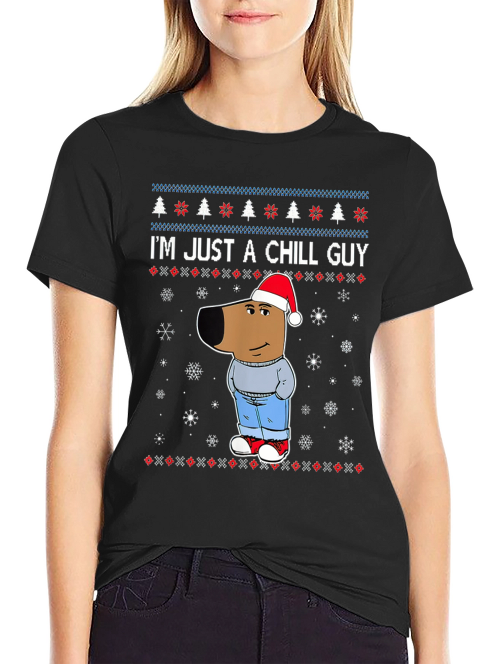 Chill Guy Christmas Graphic Tee