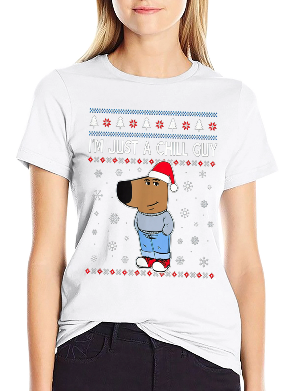 Chill Guy Christmas Graphic Tee