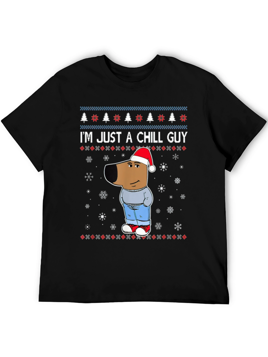 Chill Guy Christmas Graphic Tee