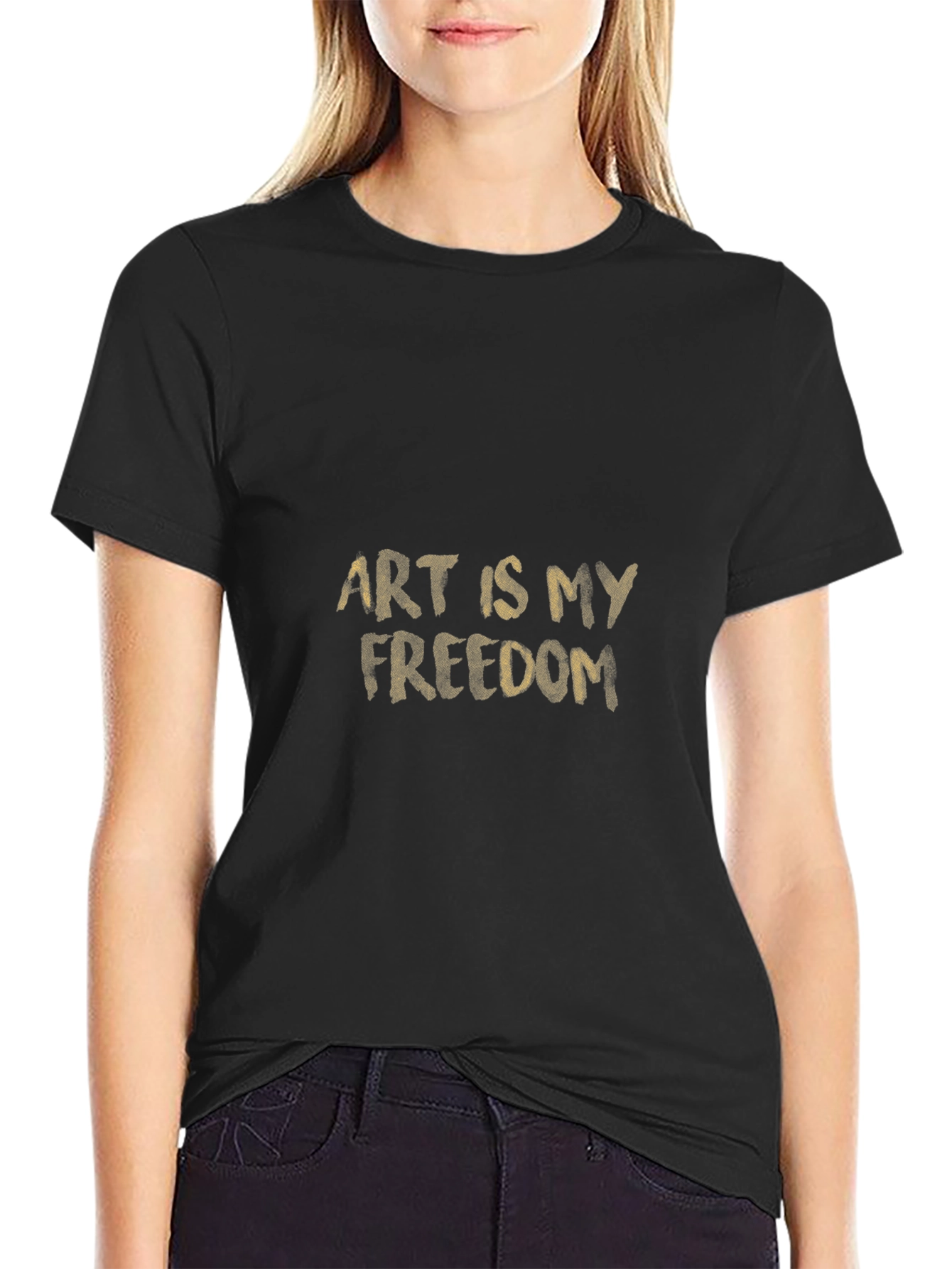 Art Is My Freedom Black T-Shirt