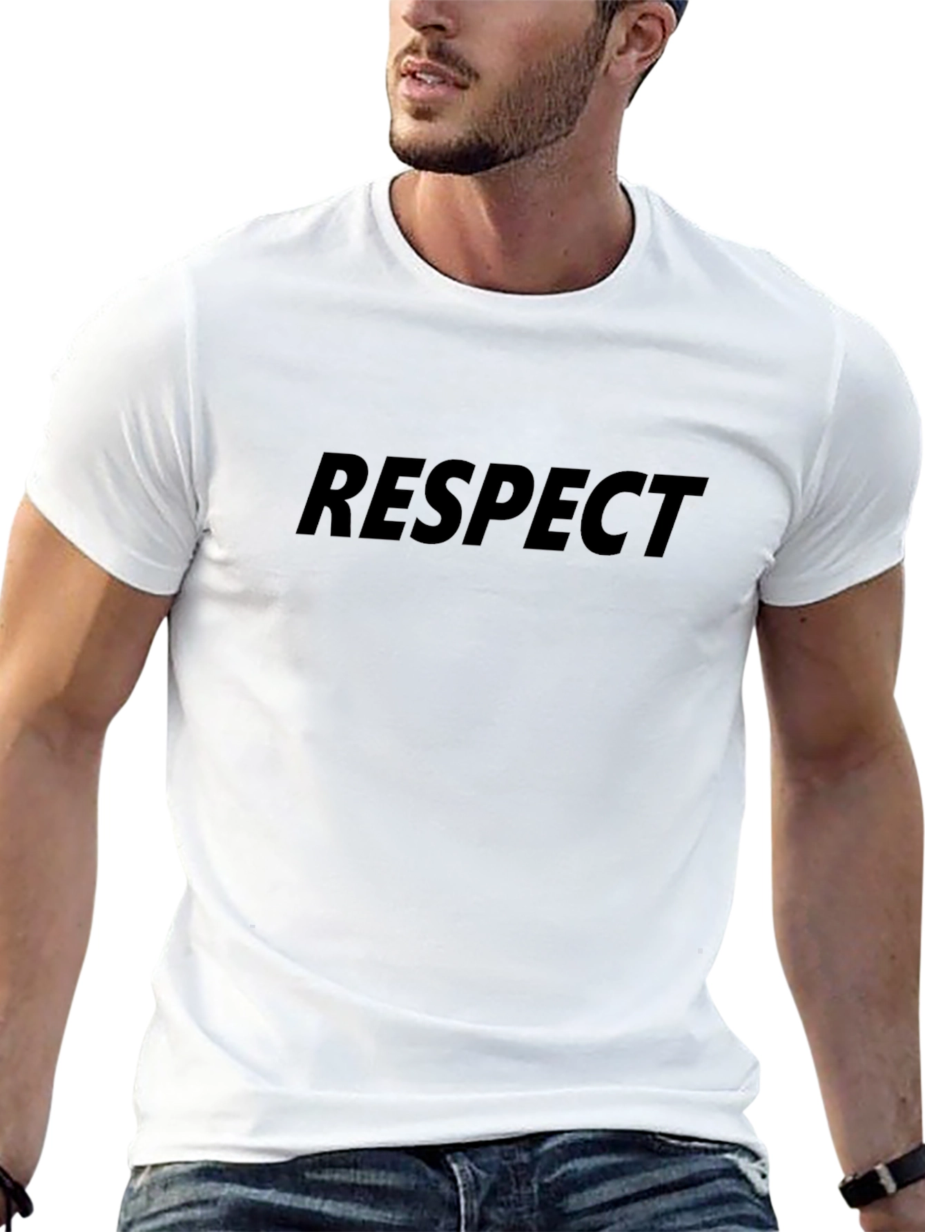 Respect Black Graphic T-Shirt