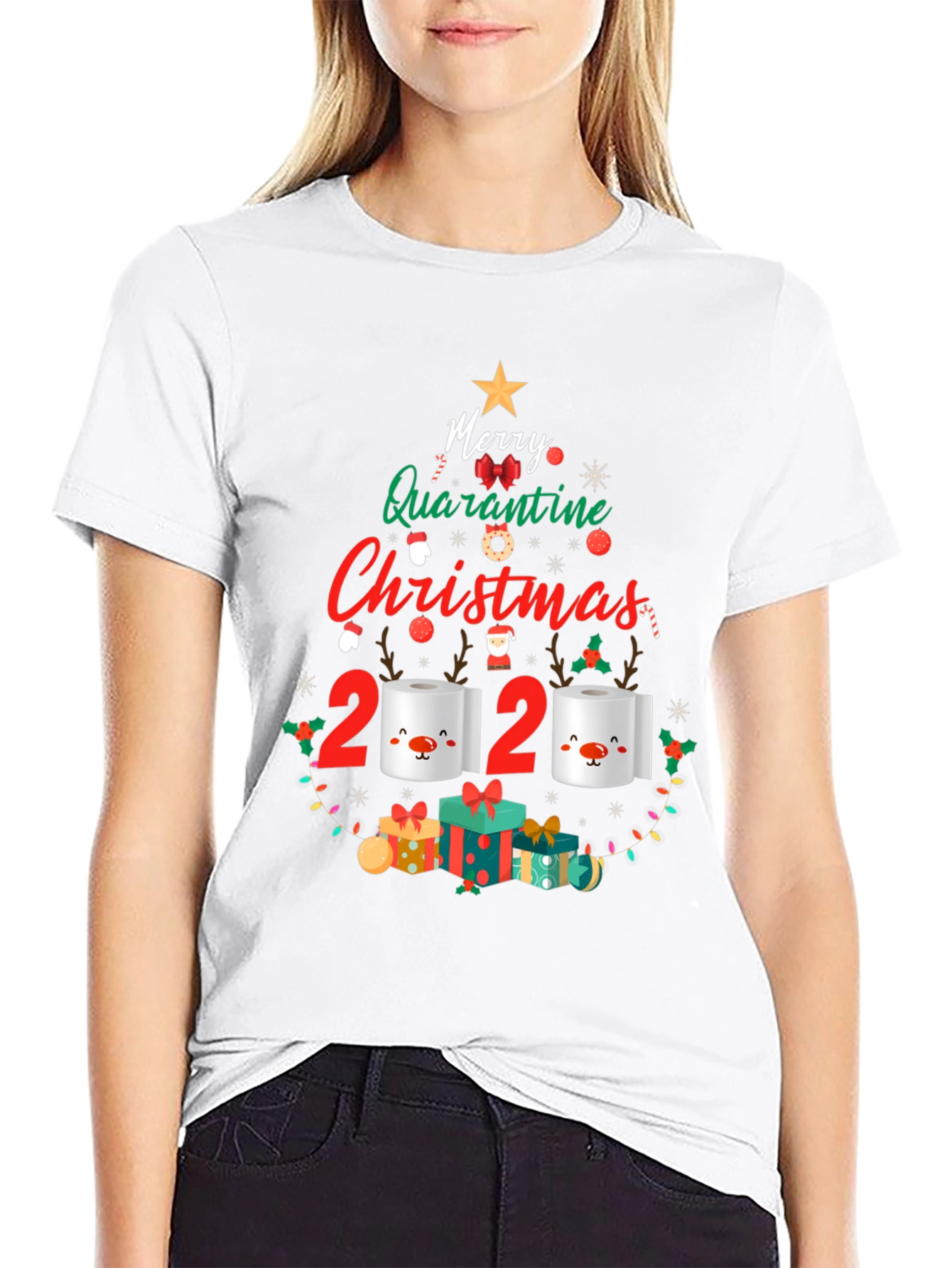Funny 2020 Quarantine Christmas T-Shirt