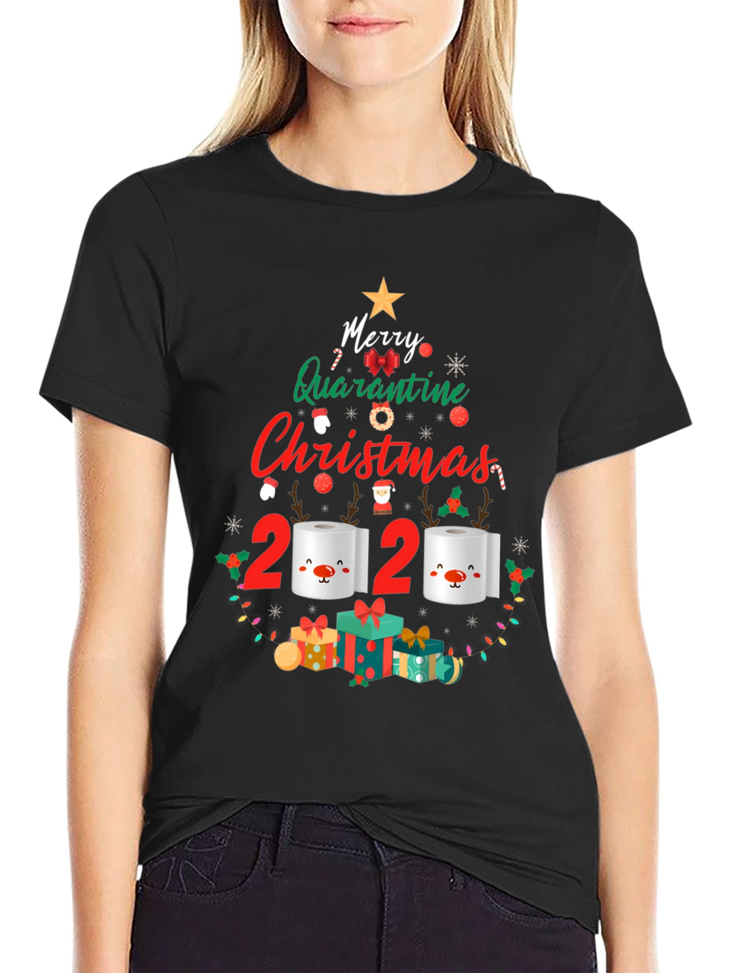 Funny 2020 Quarantine Christmas T-Shirt