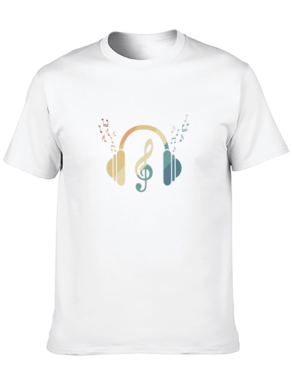 Musical Headphones T-Shirt - Black Cotton Tee