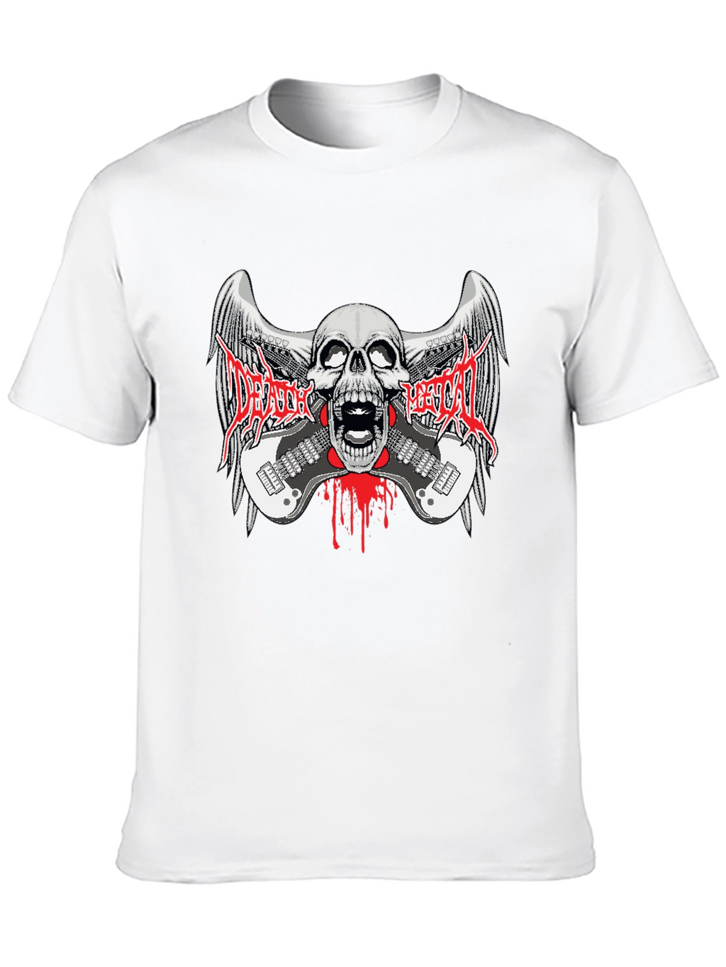 Death Metal Band Graphic Print Black T-Shirt